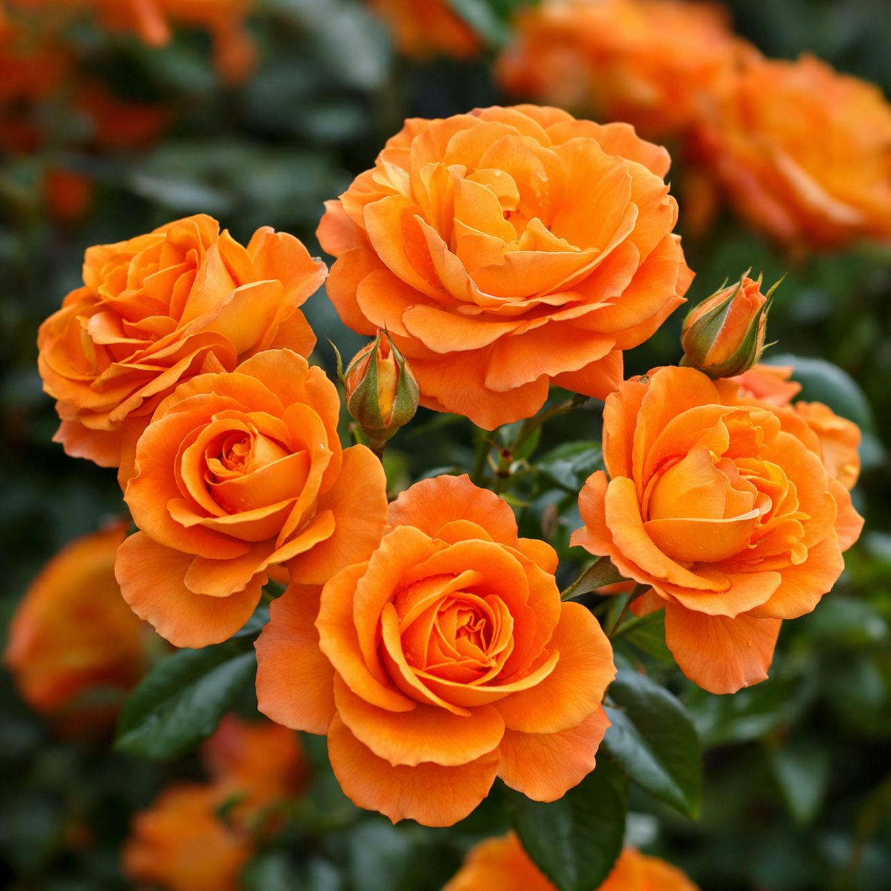 Obrázok Ruža mnohokvetá (Rosa floribunda) 'ORANGE SUNSHINE' - výška 10-20 cm, kont. P11